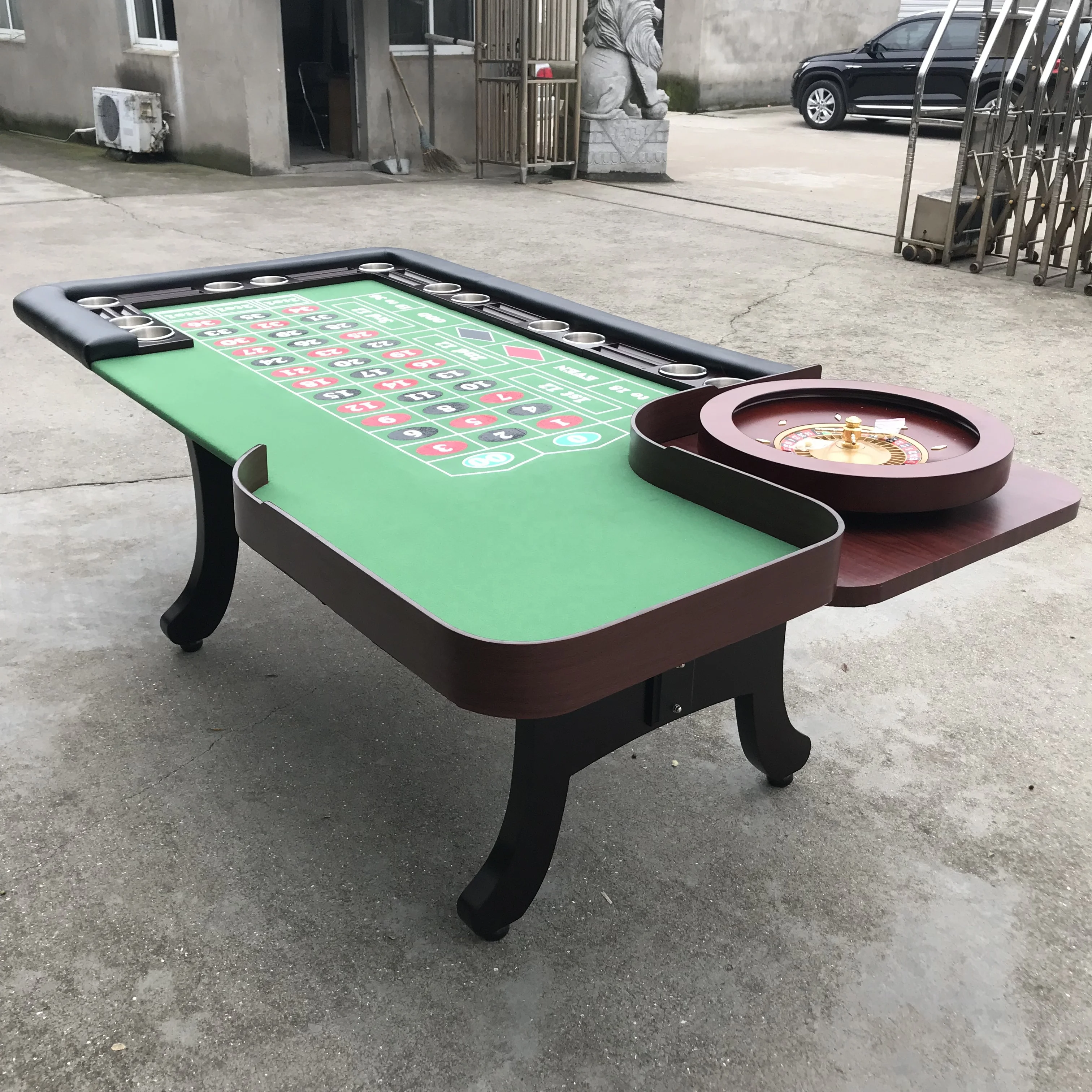 
96inch roulette table with 18inch wheel 