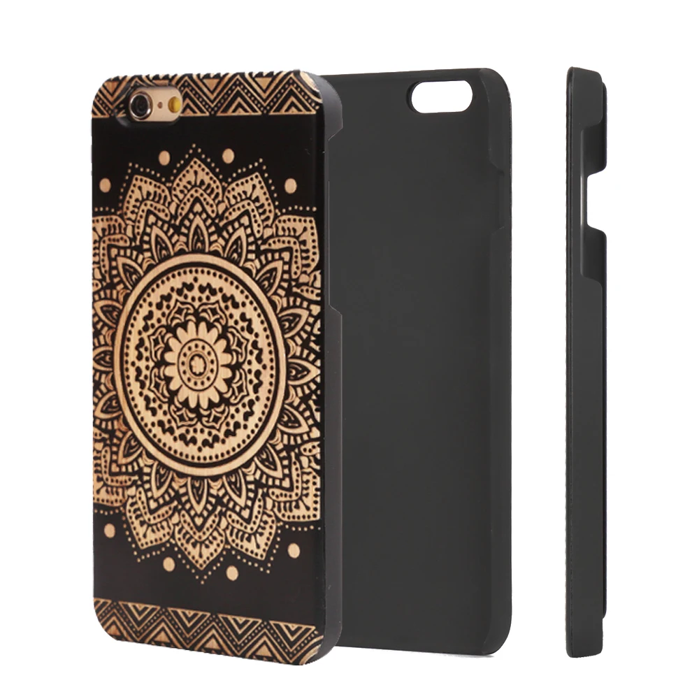 

2020 Trending Spray Black PC Wood Mobile Phone Cases For iPhone 8