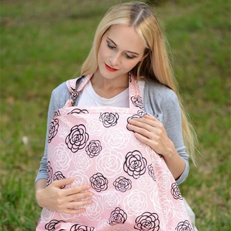 Breastfeeding Nursing Scarf Cover Feeding  Baby Udder Apron Shawl 100% Cotton 