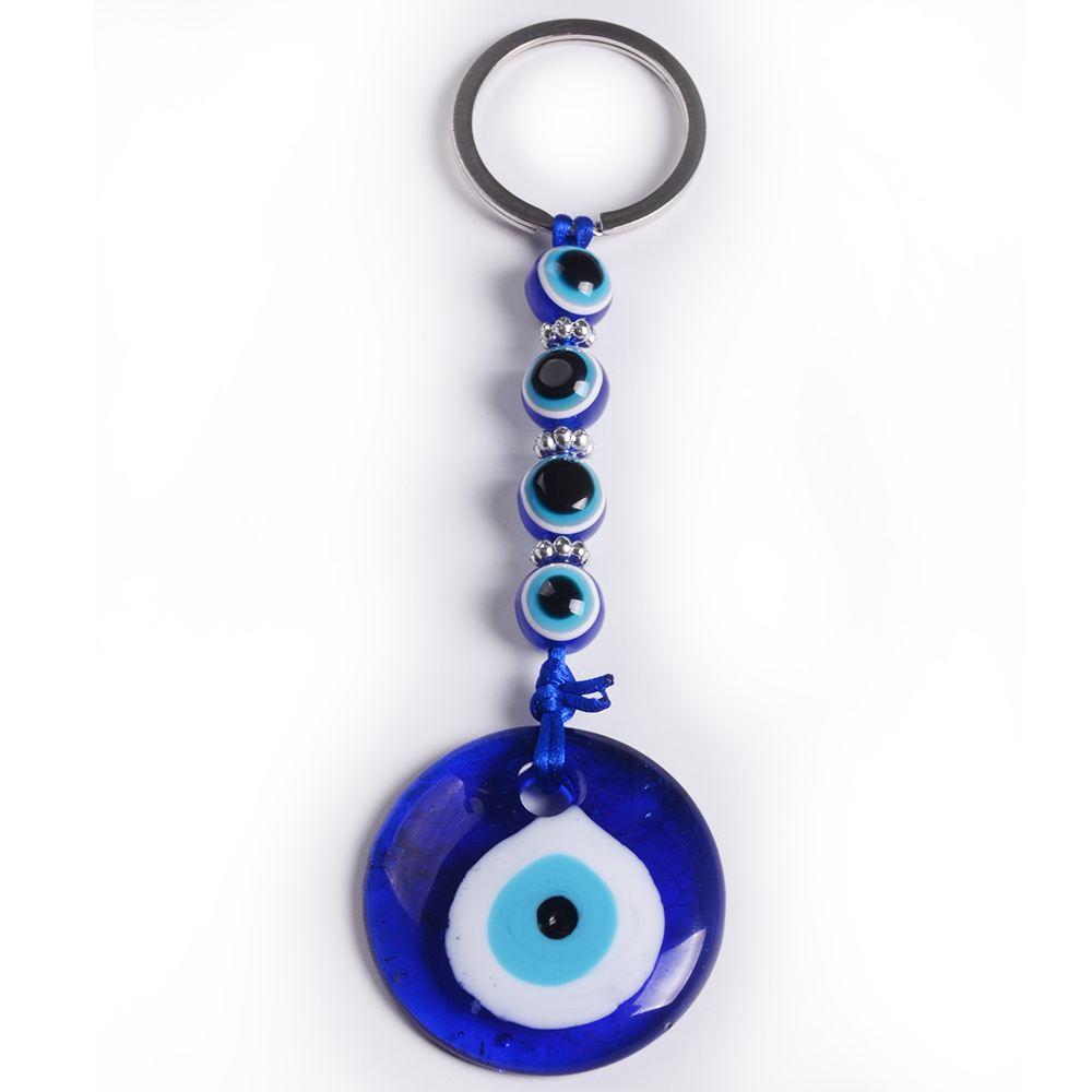 

Hot Sale China Good Price Islamic Glass Turkish Evil Eye Key Chain For Decoration