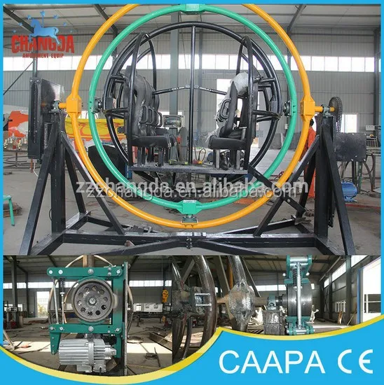 
Thrilling Park Outdoor Games 3d motorized human gyroscope for sale 