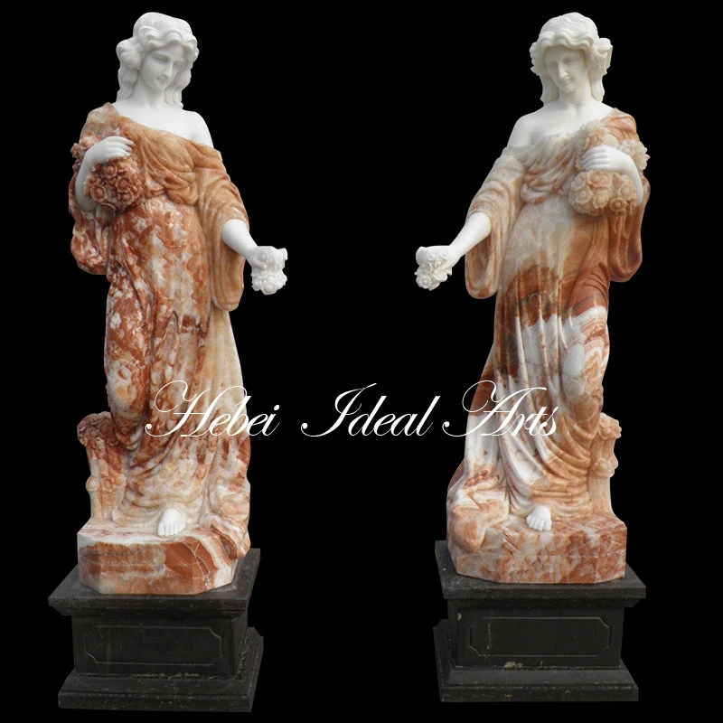 Life Size Garden Mixed Color Marble Sexy Greek Standing