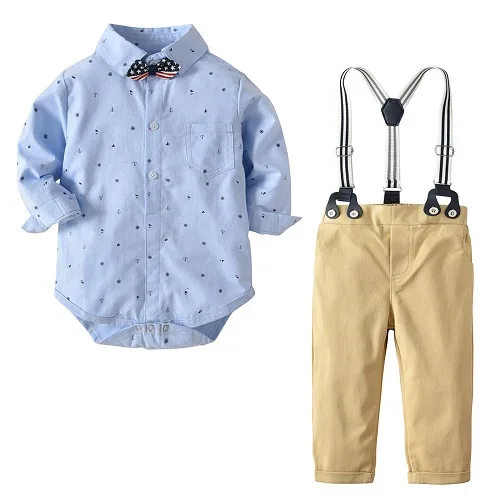 

Wholesale Price Safety Products Fashion Baby Boy Clothes Shirts And Overalls Set of Ali Express, Picture