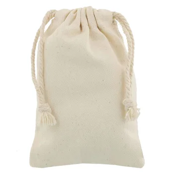 small cotton bags with drawstrings