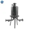 Stainless steel SS304 single cartridge sanitary filter for water fluid treatment