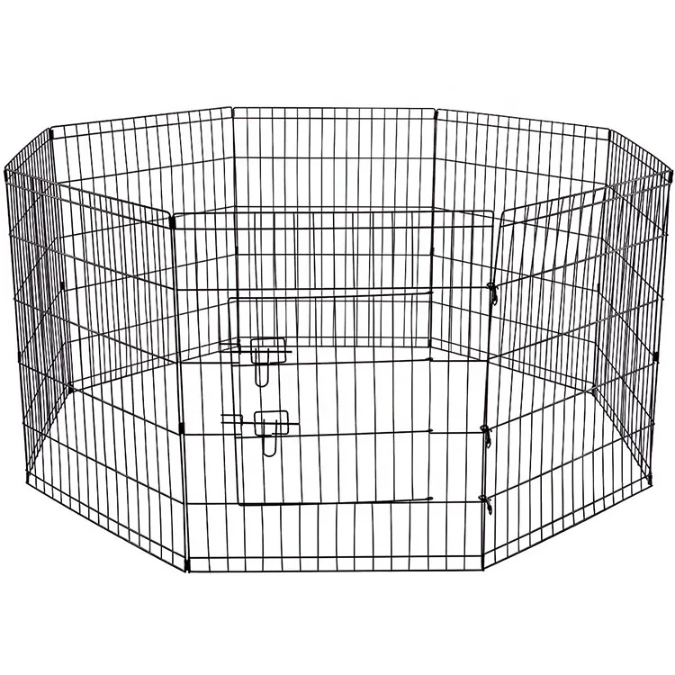 

Wholesale Cheap Retractable Easy Assemble Wire Dog Pen Pet Playpen For Park And Garden, Black,silver