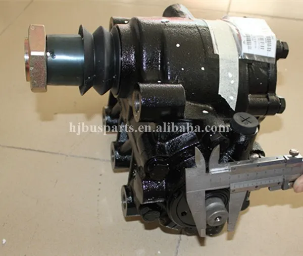 Bus power steering system steering gear box assembly, View steering box