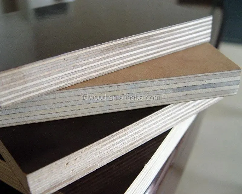 
building materials 18mm black/brown film faced plywood sheet , poplar core cheap film faced plywood formwork 