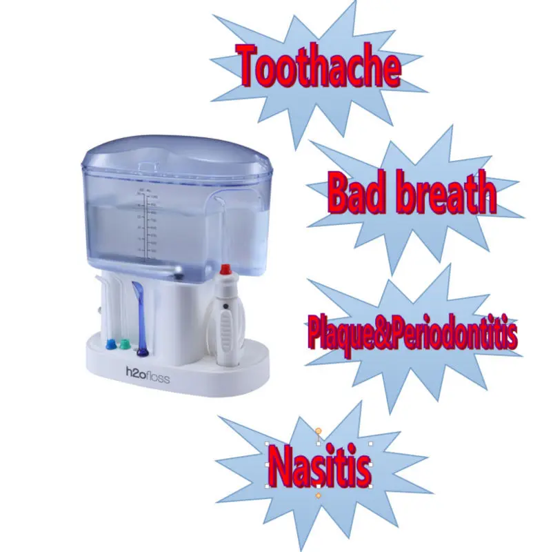 1000ML Capacity Countertop Water Flosser with 30 Days/Charge and FCC & CE Certified Oral Irrigator for Family Use