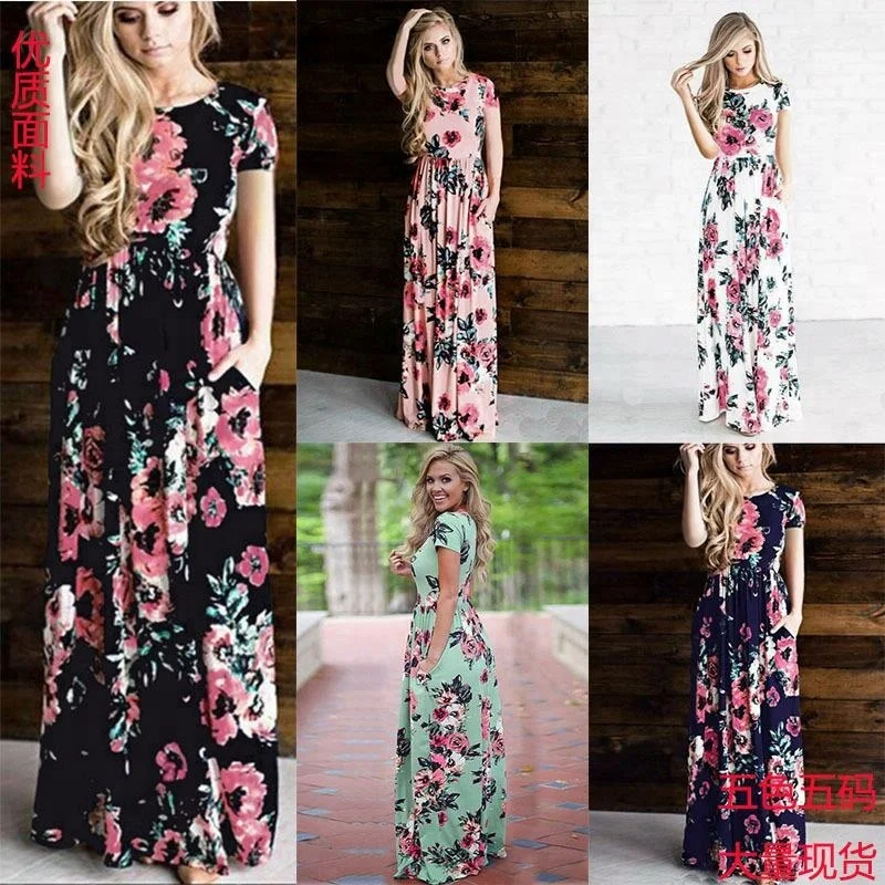 

Fashion Clothing For Women 2018 Long Frocks For Ladies Floral Bohemian Maxi Dress