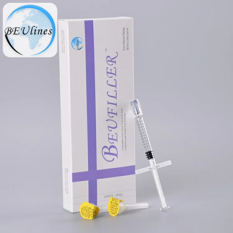 

BEUFILLER dermal filler derm 2ml ha acido hialuronico inyectable with lido, Transparent