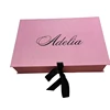 custom printing logo luxury hair extension packaging paper folding wig gift boxes