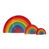 High quality materiales montessori wooden toys rainbow bridge blocks
