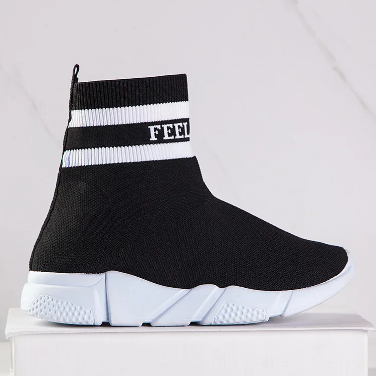 

2020 Factory Direct Men's Black Knit Sports Shoes Sneakers Training Shoes For Male