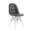 Excellent comfortable fabric leisure chair dining chair with wooden legs