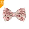 Chunhe Custom Red Orange Flower Latest Men Adult Bow Ties