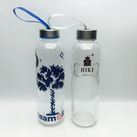 

Bpa free Logo custom sports glass water bottle 500ml
