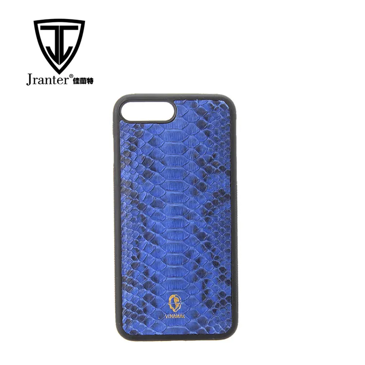 Genuine Python Snakeskin Leather Cell Phone Case for i Phone 7 plus for i phone 8 plus