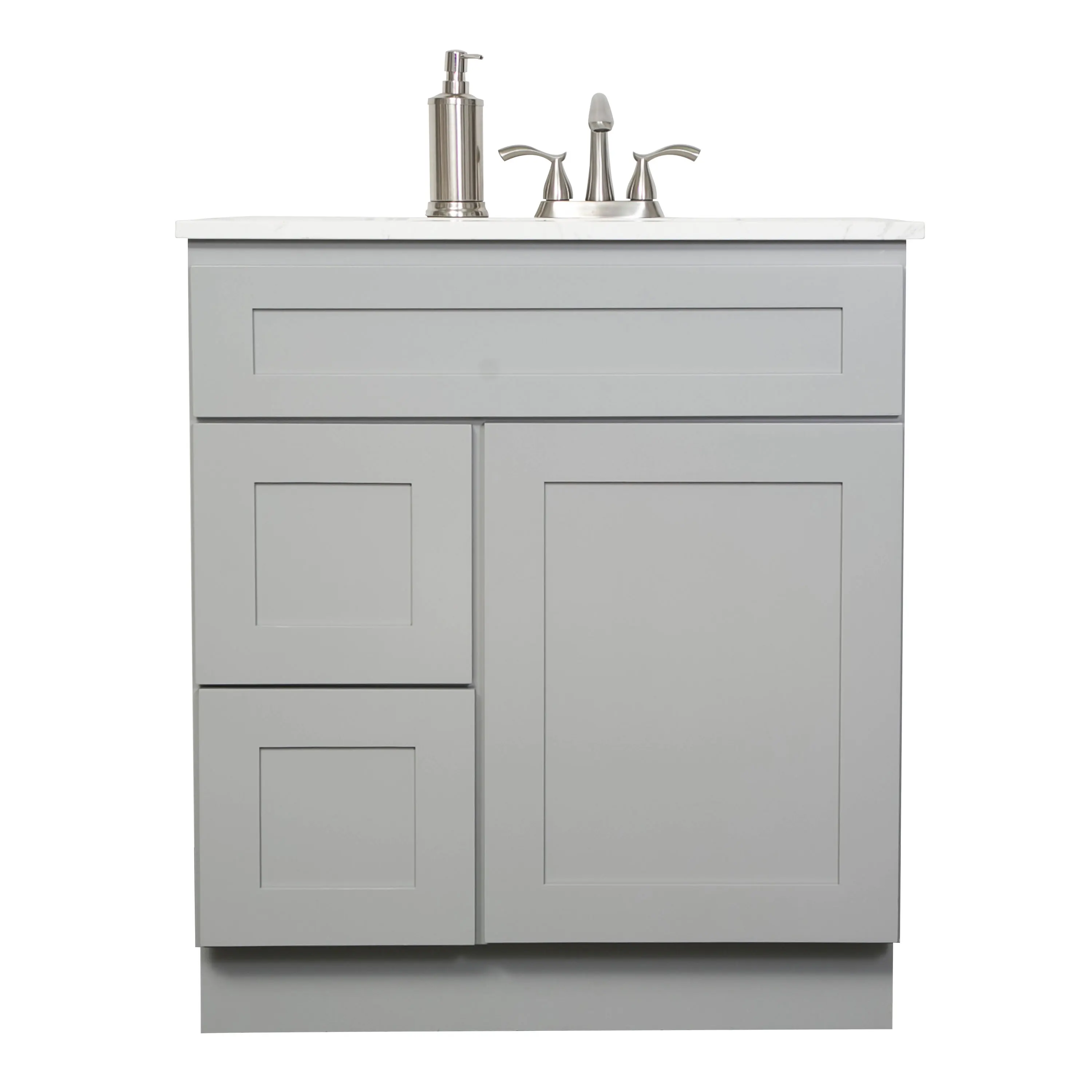 
Modern solid wood white/grey shaker bathroom cabinet vanity 