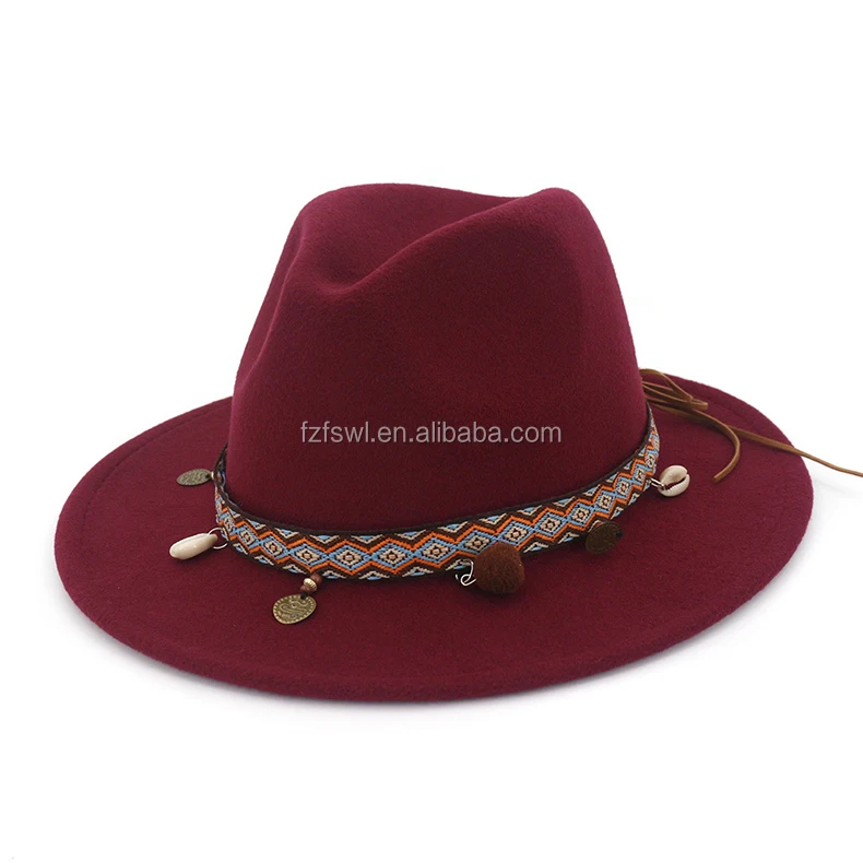 Hot Sale Unisex Winter Wide Brim Fedora 