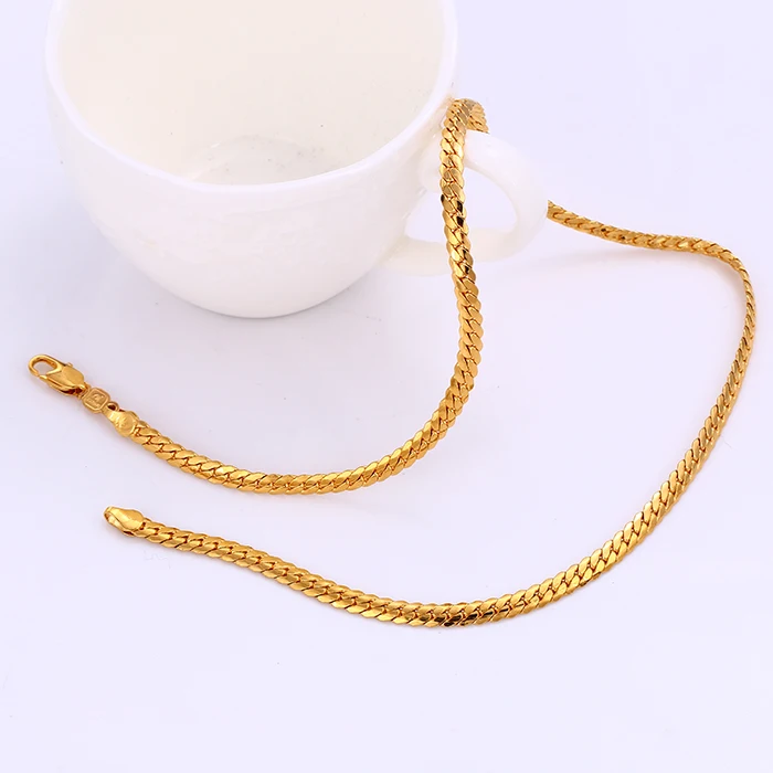 

41852 xuping fashionjewels gold filled flat snake necklace chain