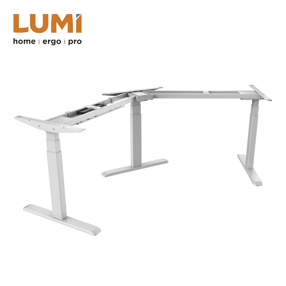 3 Legs Triple Motor Corner Electric Adjustable Height Desk