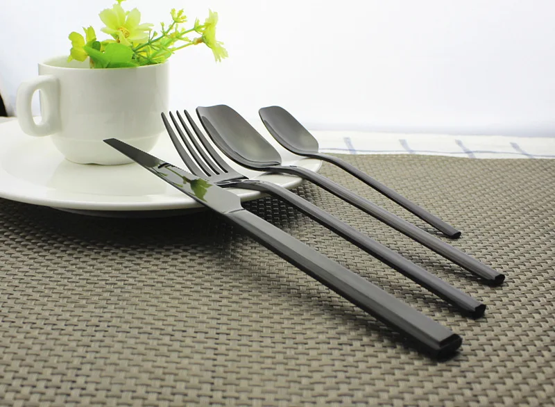 Germany Professional High End Black Cutlery Titanium Plated Cutlery