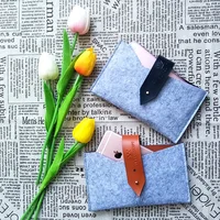 

High quality Felt cell phone bag with PU Closure