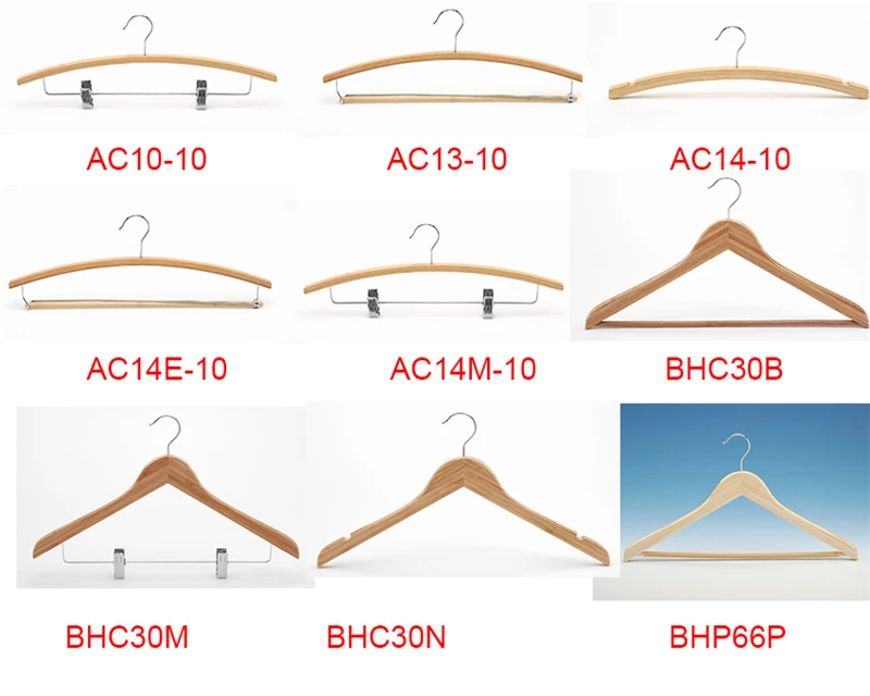 SHIMOYAMA Curved Beech Wood Hangers Two Types Shirt Hangers For
