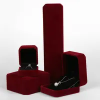 

Luxury velvet jewelry package box for earrings rings necklaces