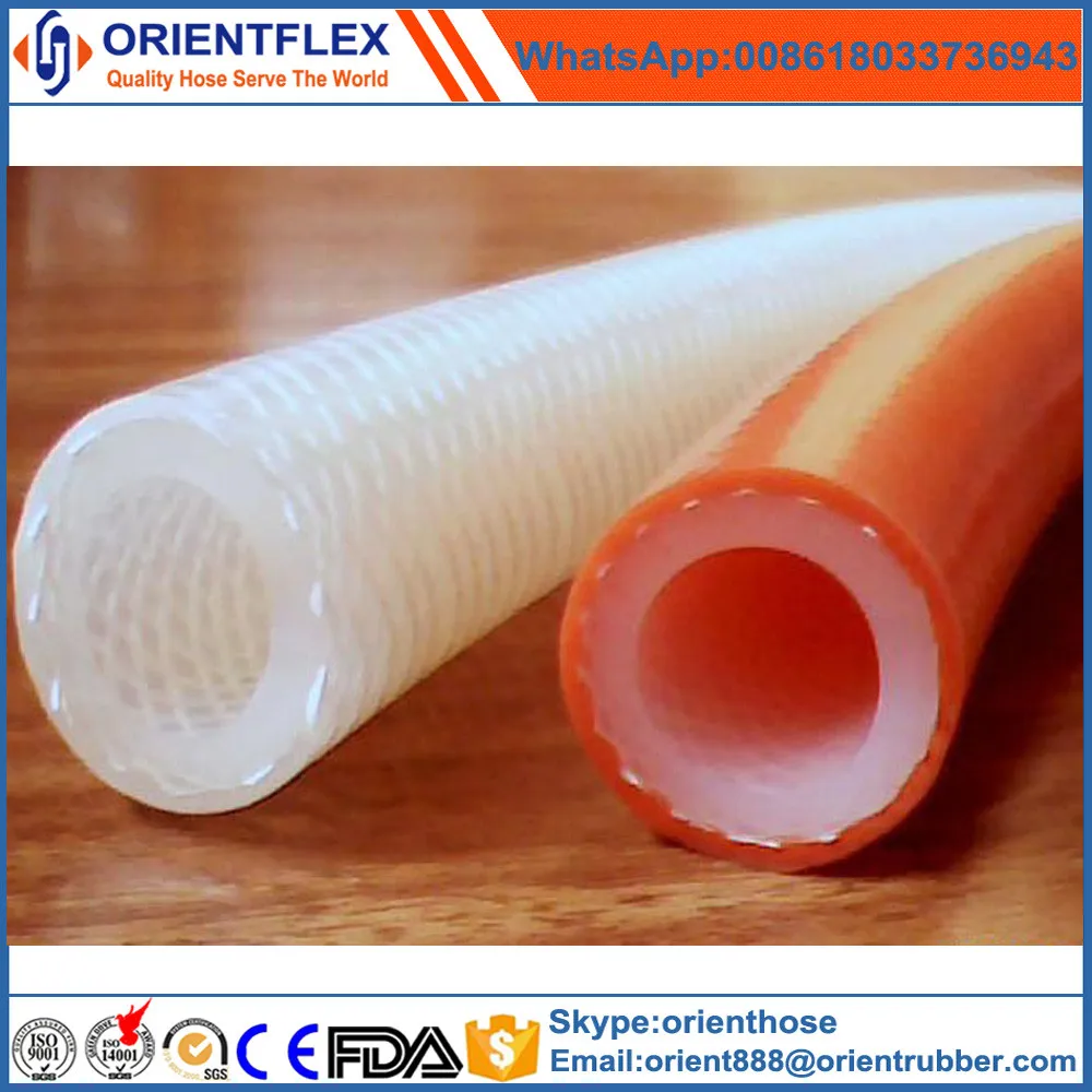 Extruded For Coffee Maker Braid Reinforced Silicone Rubber Tubing/tube