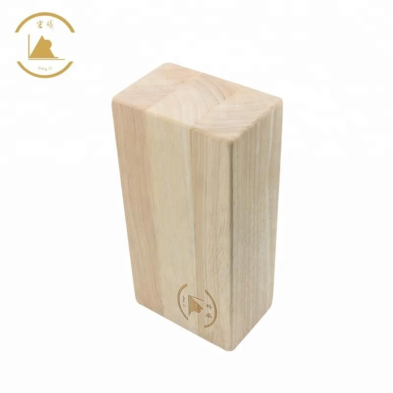 

HongShun Factory Direct Wooden Yoga Block for Body Building Fitness Exercise, Natural