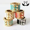 2016 new gold and silver plated color glaze punk style rivet band finger elastic rings