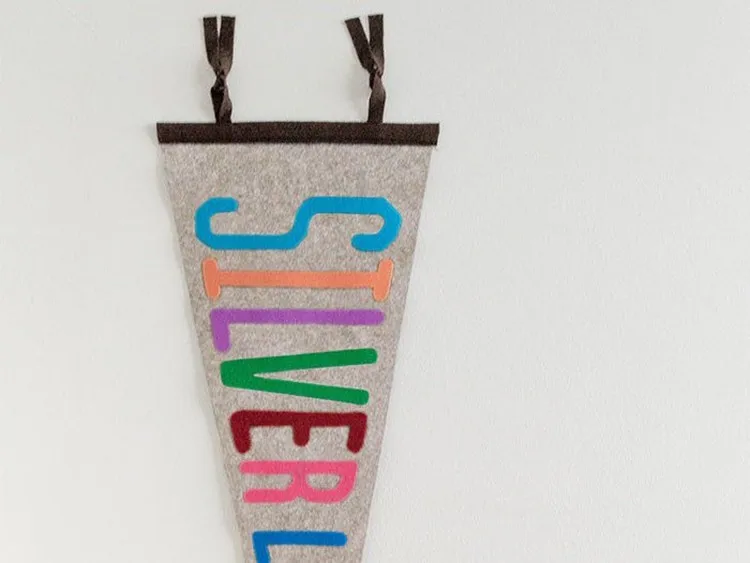 Custom Wall Hanging Pennants Sports Team Sublimation Triangle Felt