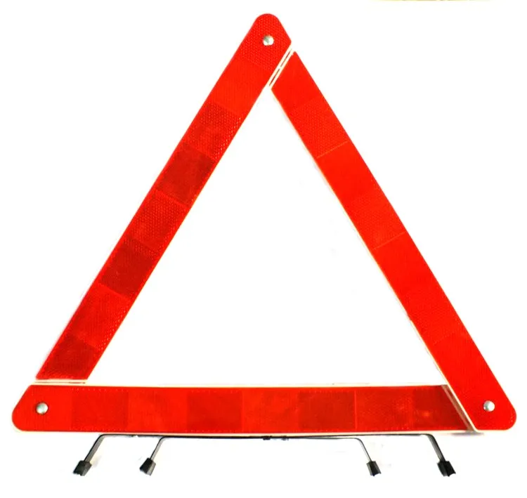 38 X 43 CM Equipo de triángulo de Seguridad con Reflector de triángulo LEYENDAS Triángulo de Advertencia Triple Advertencia de Emergencia