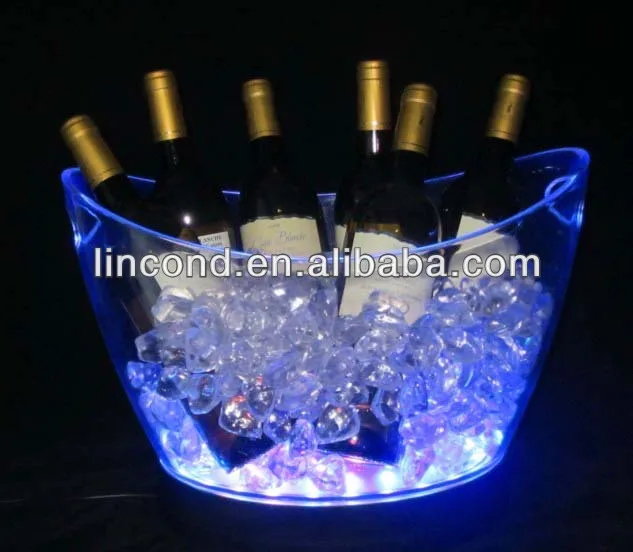 Flashing Big Capacity Led Champagne Bucket,Led Champagne Bowl Wine