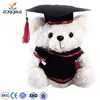 Custom low price Gift soft stuffed animal plush graduation teddy bear with cape and grown