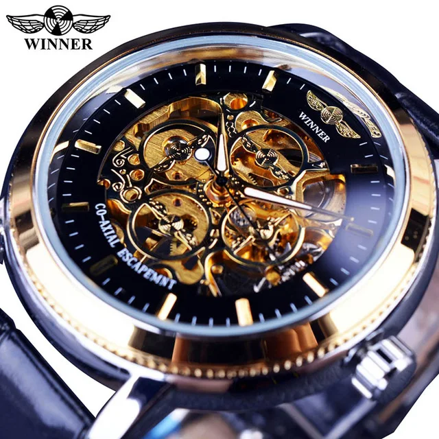 Winner Watch 2019 Hot Sell Cheap Price Winner Gold Skeleton Automatic Mechanical Watches Men Wrist Digital Relogio Masculino