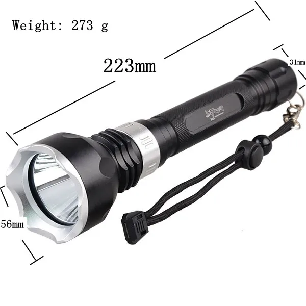 1000lumen T6 Lamp 10w LED Submarine Diving Flashlight White Yellow Red UV beam Underwater Torch