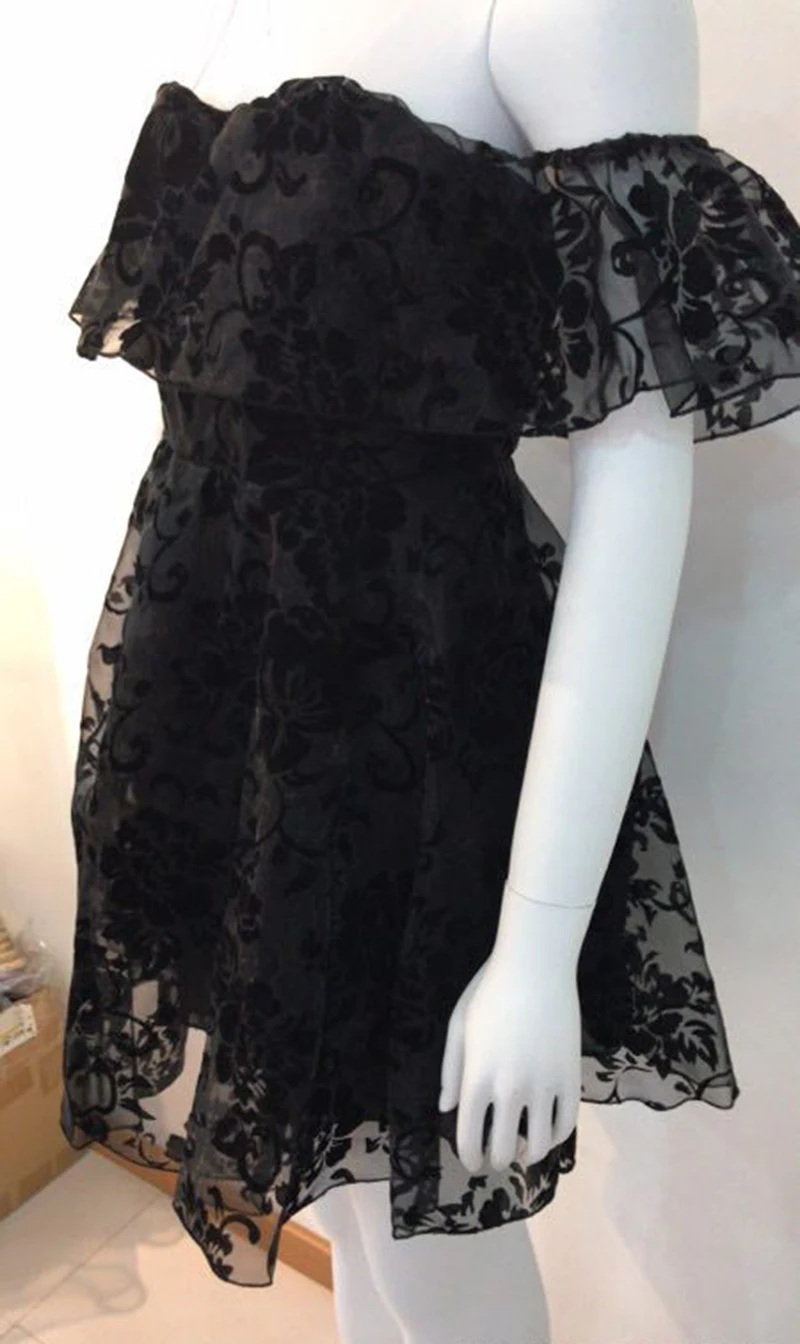 2019 hot women evening dress half sleeve strapless cocktail dresses knee length lace sexy bridesmaid dress