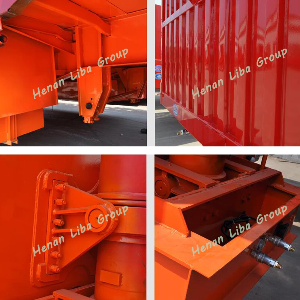 Factory Sale Low Price Automatic Air Brakes Painting Semi Box Trailer For Bulk Cargo Transportaion