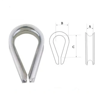 Stainless Steel Thimble 3/16" - 316 SS Mil Spec For Rigging & Sailing 11 thumbnail image