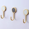 Luxury Marble Brass Black Single Coat And Hat Hook With 3 Colors