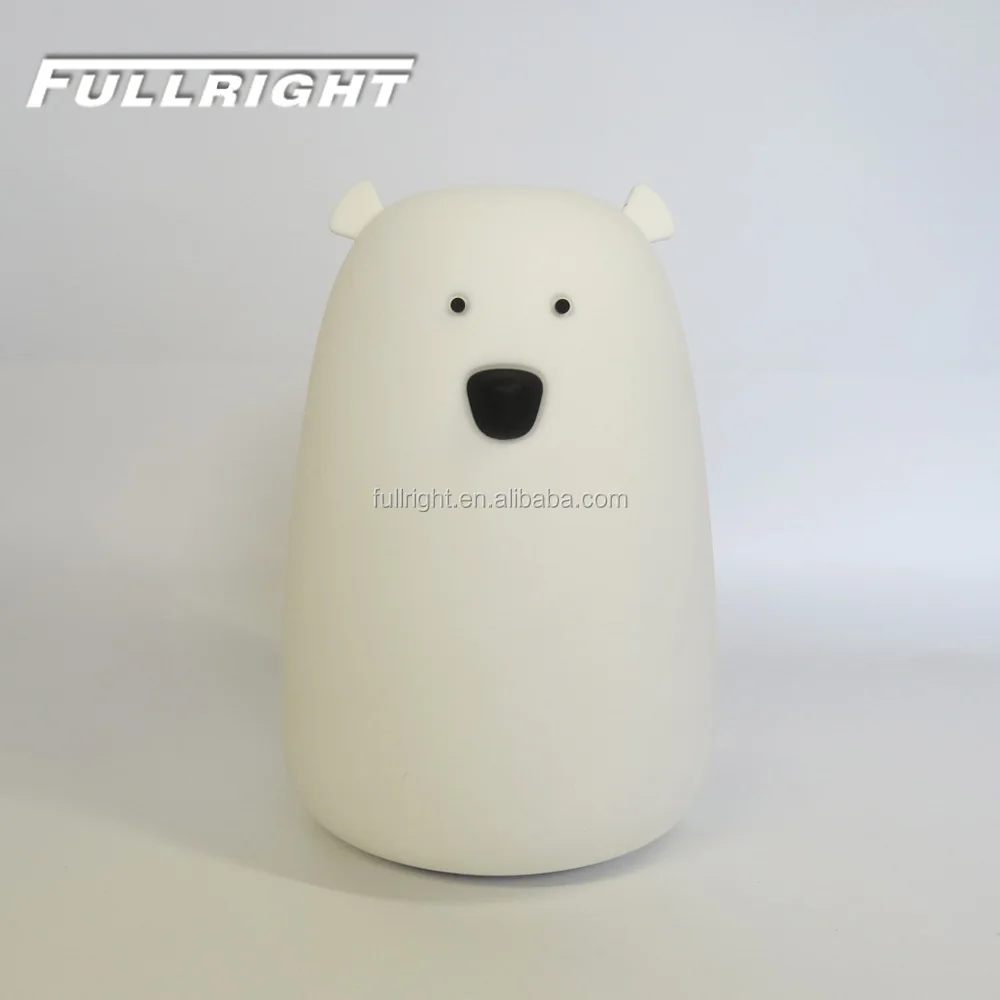 USB rechargeable Color changing light up squishy toy Bear night light squishy animal toys