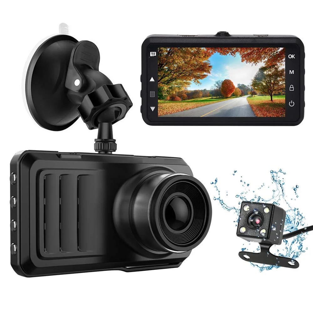 

2018 New HD 1080p Dual lens Dash Car Cam super night vision Dvr User Manual car mini auto camera recorder, Alloy