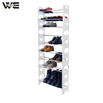 10 Tiers White 100 New Pp Plastic Shoe Rack Can Hold 30 Pairs Shoes White Non Woven Cover View Shoe Rack Doo Product Details From Yongkang Foho Sport And Leisure Co Ltd On