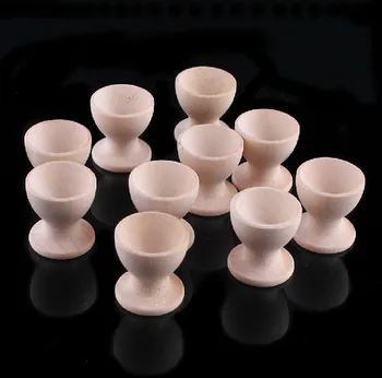 33 30mm Unfinished Solid Wood Egg Cups Decorative Wood Crafts Egg