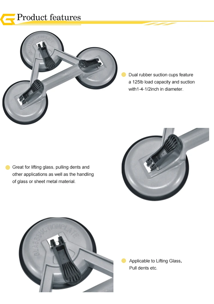 Aluminum Heavy Duty Triple Suction Cups Dent Puller For Glass Buy
