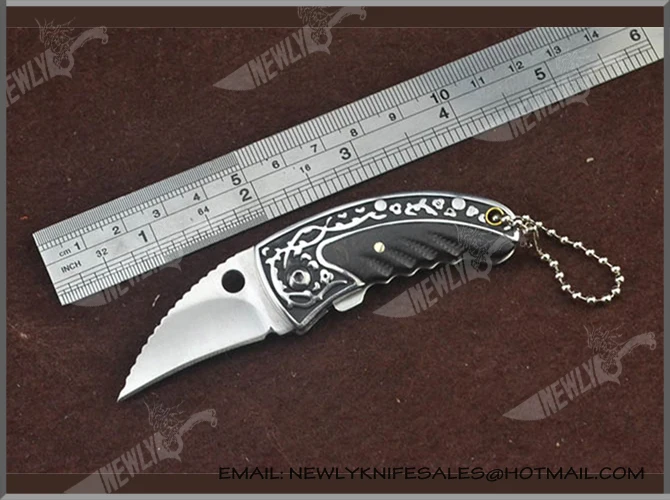 Ebony Handle Folding Knife Tactical Small Pocket Knife
