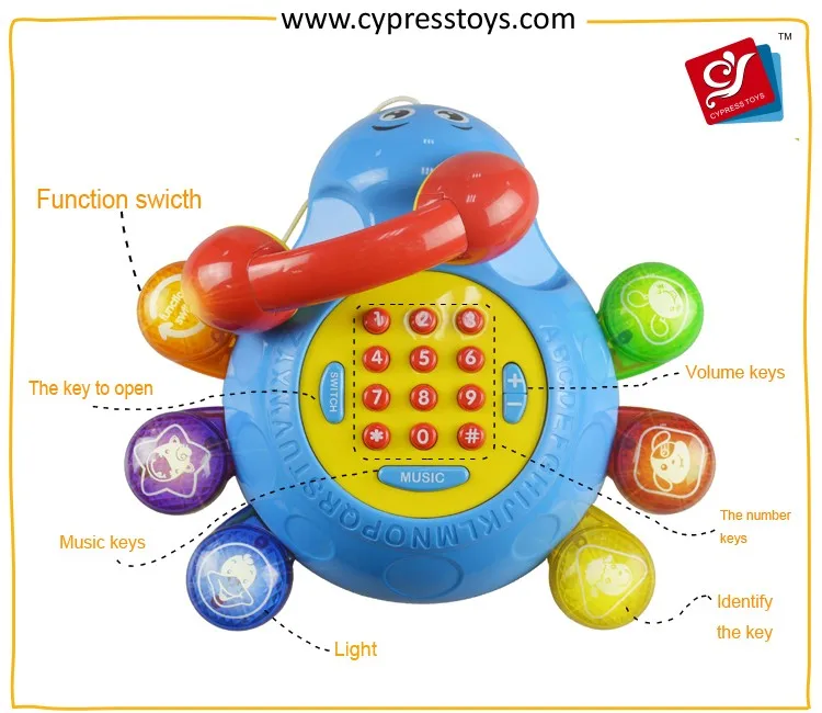 Baby Electronic Ladybug Telephone Musical Toy Phone With Light - Buy ...